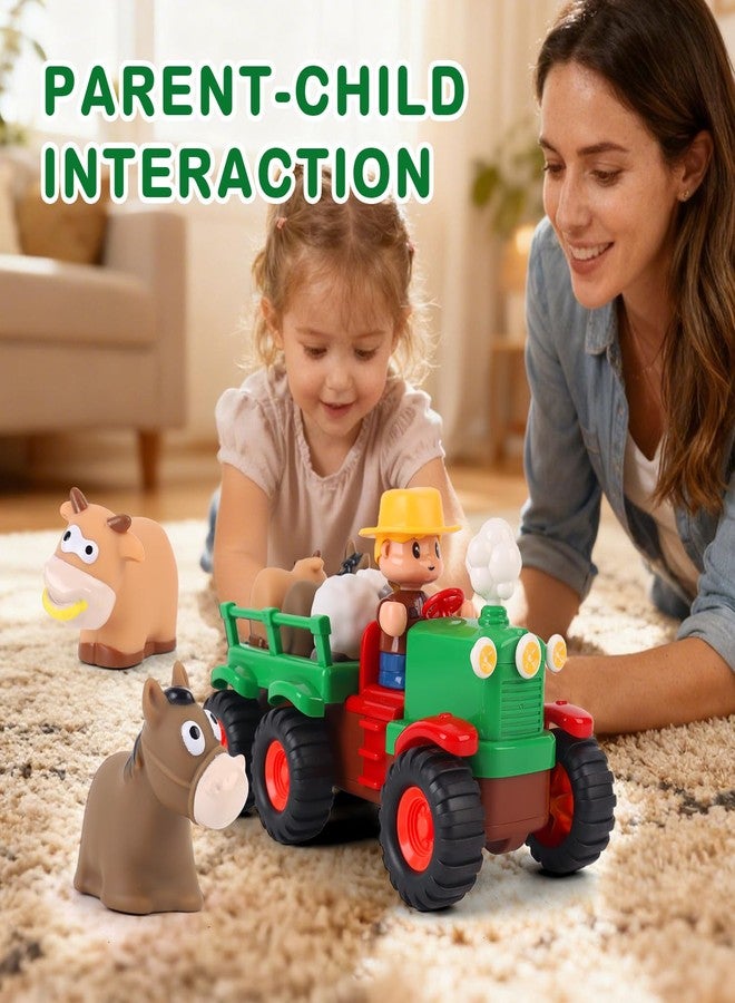 Toyfinity Tractor Toy with Farmer Figure & Farm Animals | Light & Sound Effects | Toddler Toy Vehicle with Swaying Horse, Sheep & Cattle | Hand-Eye Coordination | Gifts for Boys & Girls, Unisex, Ages 5+ - Image 5